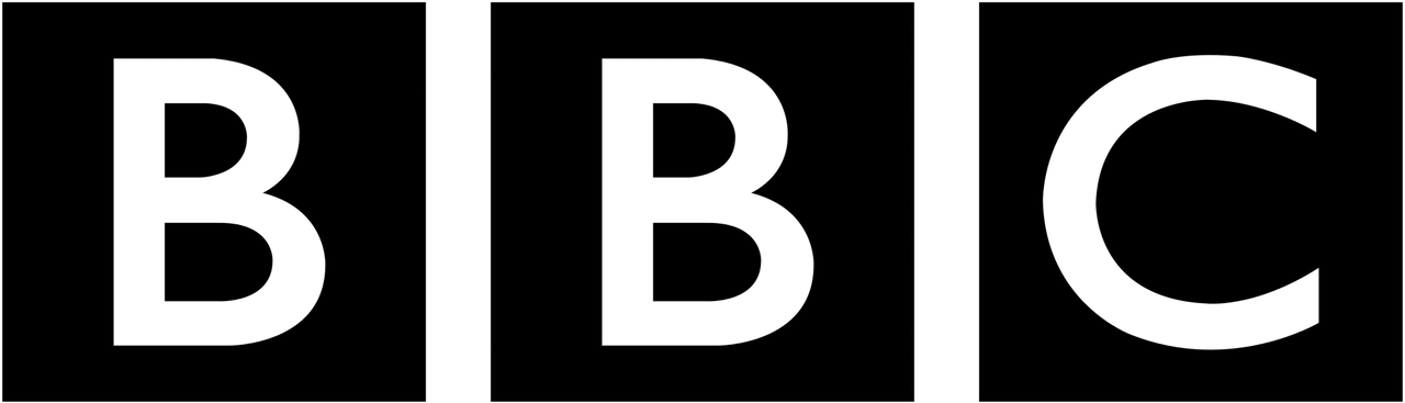This is the black and white BBC logo.