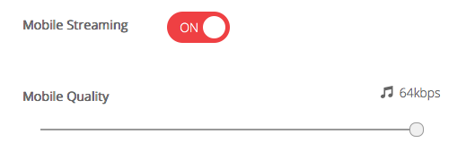 This is a white screenshot with a red Mobile Bitrate button